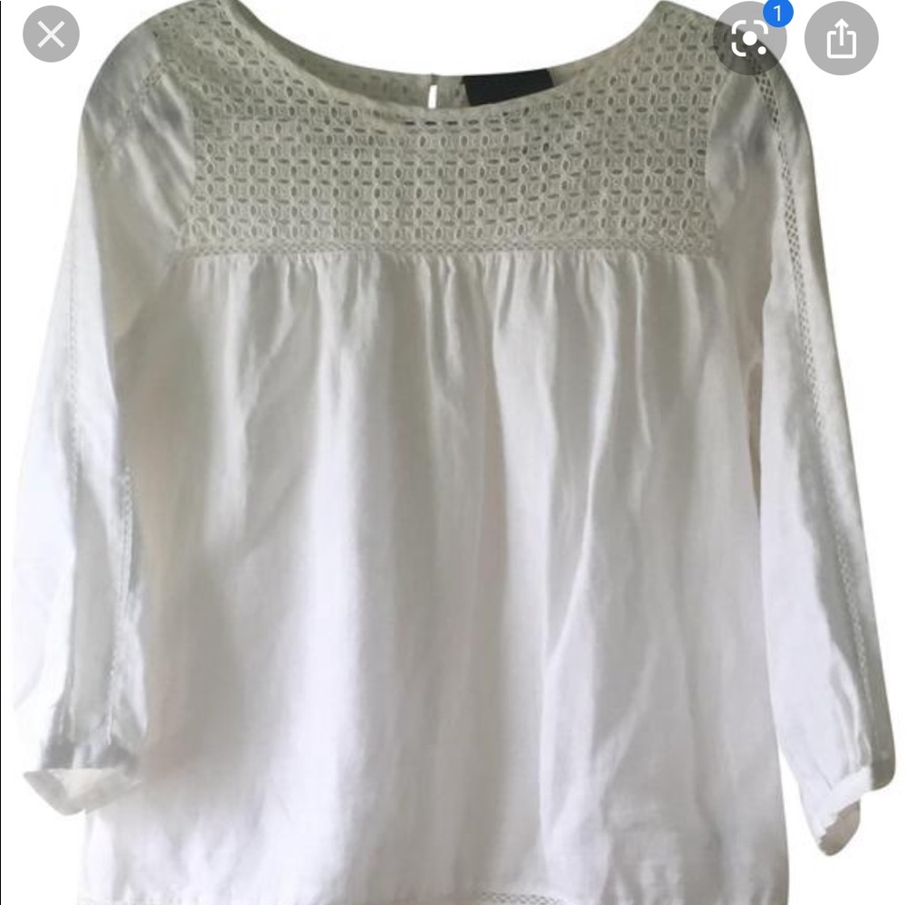 Cynthia Rowley NWOT white peasant top